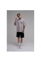 Unisex Oversized T-shirt - Ice Gray - Rose