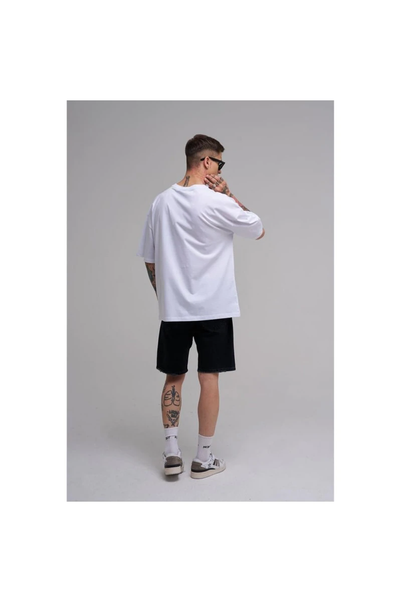 Unisex Oversized T-shirt  - White - Duck