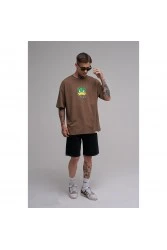 Unisex Oversized T-shirt - Brown - Duck