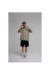 Unisex Oversized T-shirt - Khaki - Duck