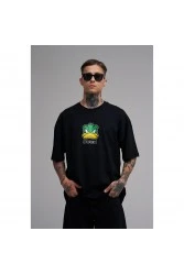 Unisex Oversized T-shirt - Black - Duck