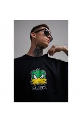 Unisex Oversized T-shirt - Black - Duck