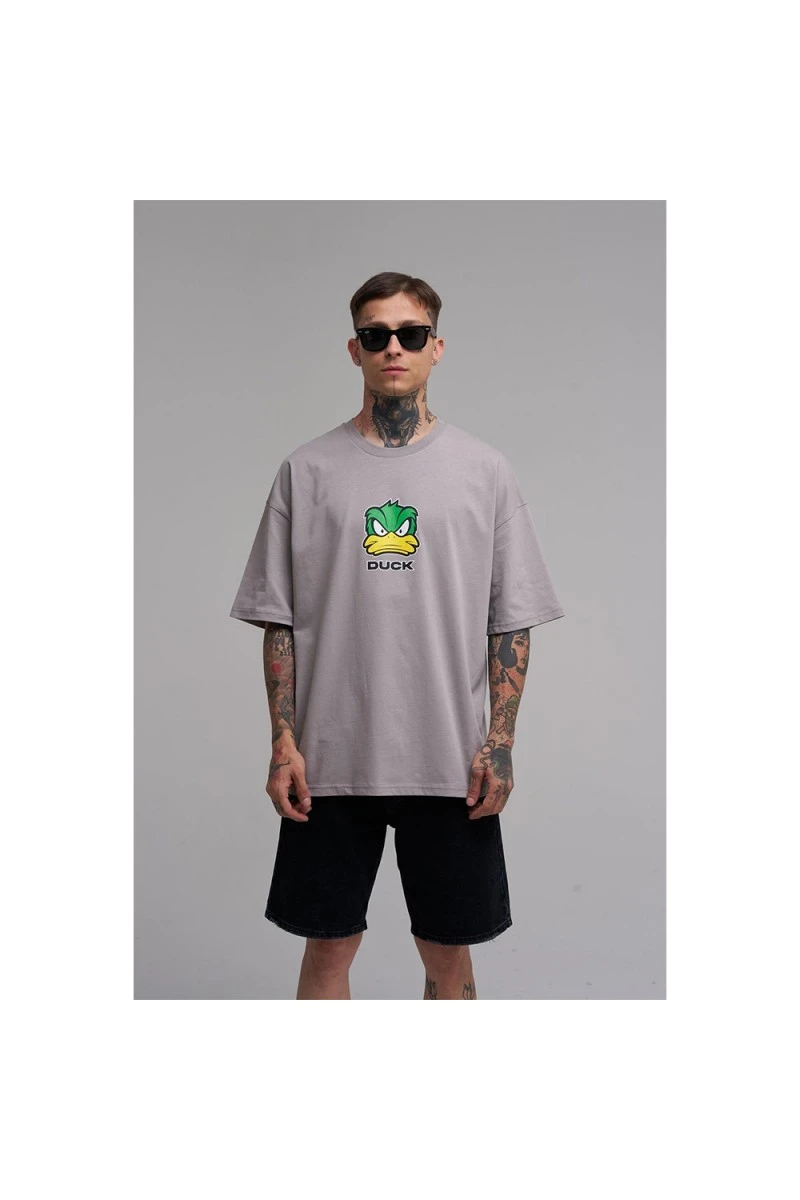 Unisex Oversized T-shirt - Ice Gray - Duck