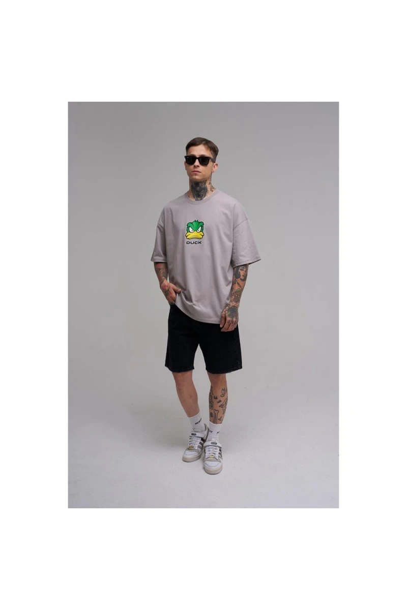 Unisex Oversized T-shirt - Ice Gray - Duck