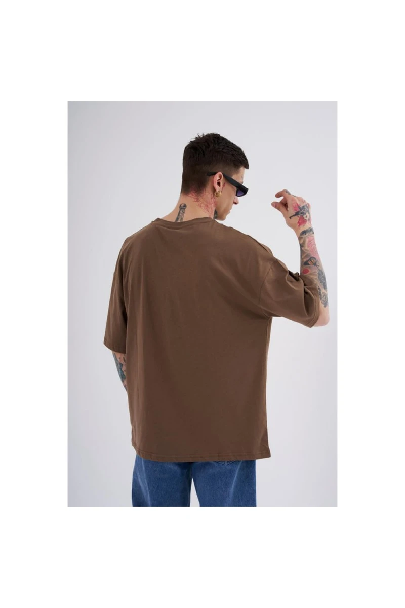 Unisex Oversized T-shirt - Brown - Disorder