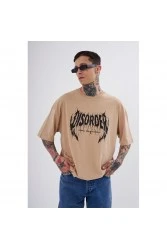 Unisex Oversized T-shirt - Beige - Disorder