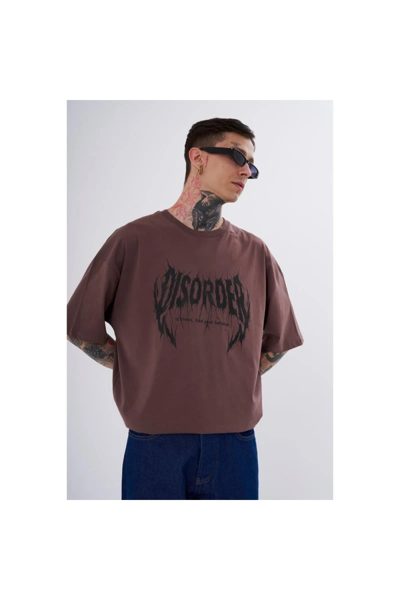 Unisex Oversized T-shirt - Damson - Disorder
