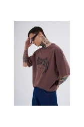 Unisex Oversized T-shirt - Damson - Disorder