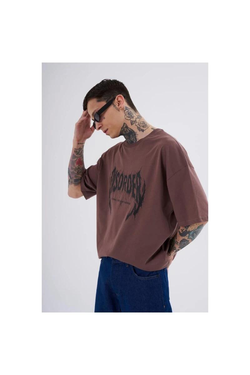 Unisex Oversized T-shirt - Damson - Disorder
