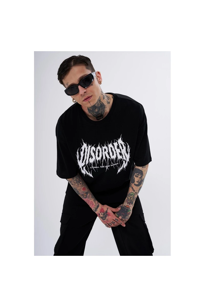 Unisex Oversized T-shirt - Black - Disorder