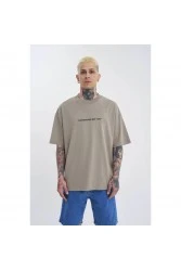 Unisex Oversized T-shirt - Khaki - Dangerous But Fun