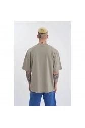 Unisex Oversized T-shirt - Khaki - Dangerous But Fun