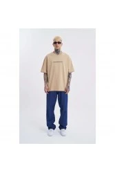 Unisex Oversized T-shirt - Beige - Dangerous But Fun