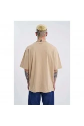 Unisex Oversized T-shirt - Beige - Dangerous But Fun