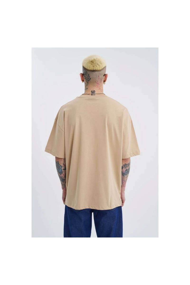 Unisex Oversized T-shirt - Beige - Dangerous But Fun