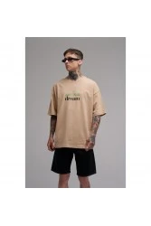Unisex Oversized T-shirt - Beige - Hunt Your Dream