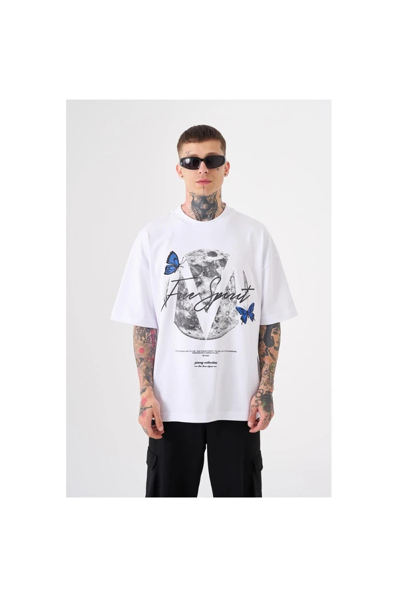Unisex Oversized T-shirt - White - Free Spirit