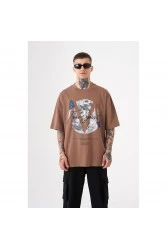 Unisex Oversized T-shirt - Brown - Free Spirit