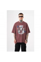 Unisex Oversized T-shirt - Damson - Free Spirit