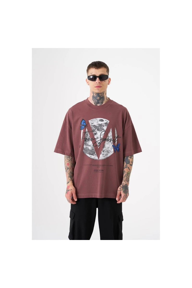 Unisex Oversized T-shirt - Damson - Free Spirit