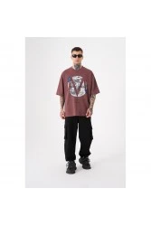 Unisex Oversized T-shirt - Damson - Free Spirit