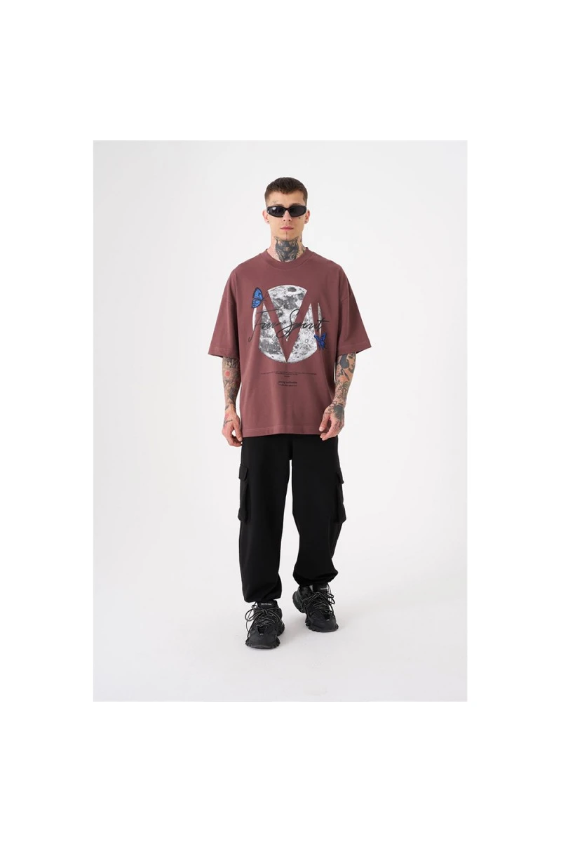 Unisex Oversized T-shirt - Damson - Free Spirit