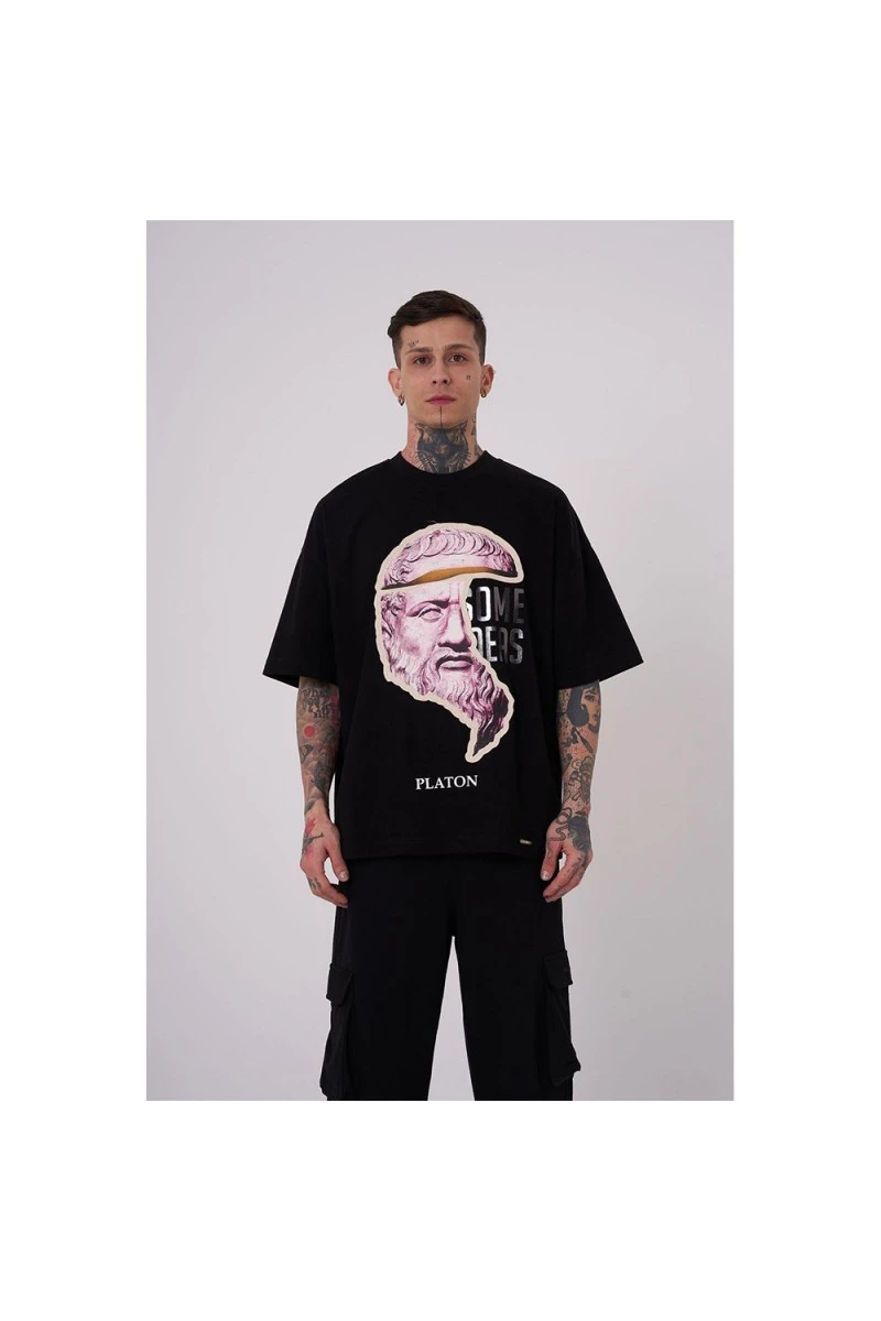 Unisex Oversized T-shirt - Black - Platon