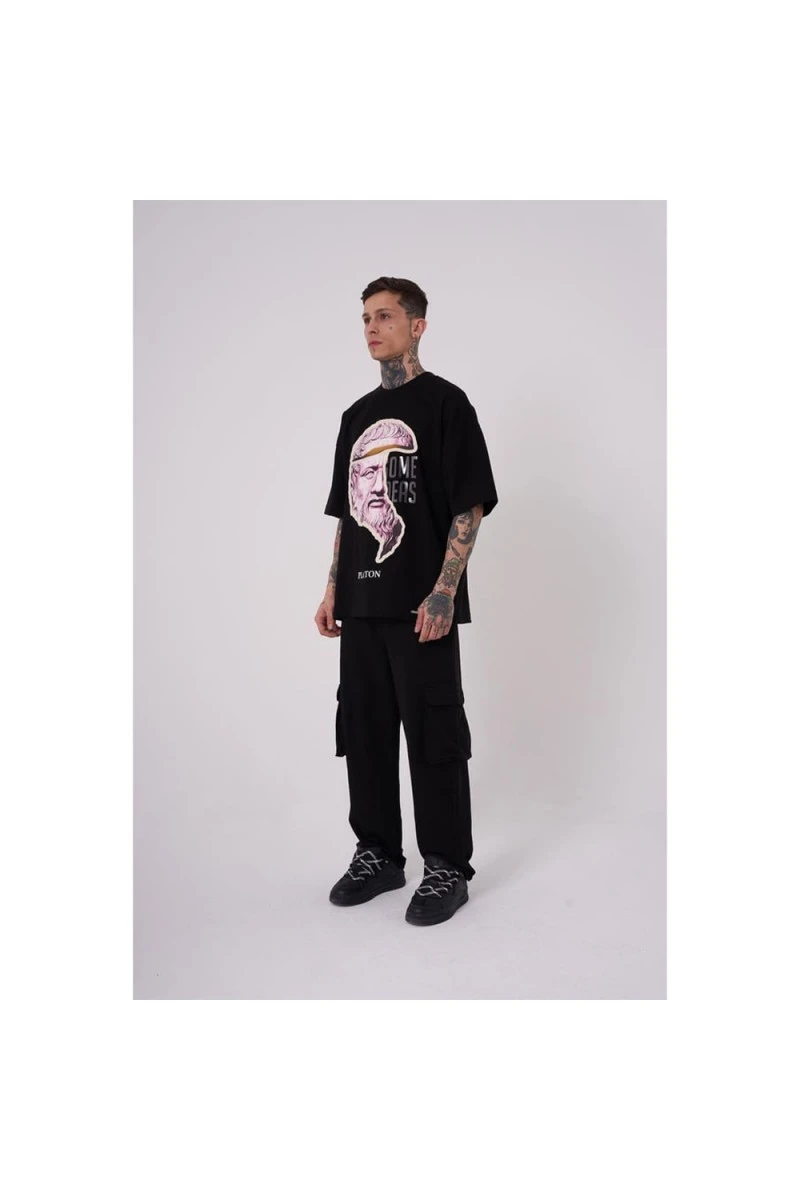 Unisex Oversized T-shirt - Black - Platon