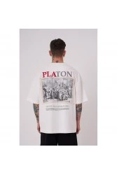 Unisex Oversized T-shirt - Ecru - Platon