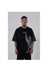 Unisex Oversized T-shirt - Black - Leopard