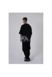 Unisex Oversized T-shirt - Black - Leopard