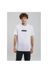 Mens T-shirt - White Black - Miav