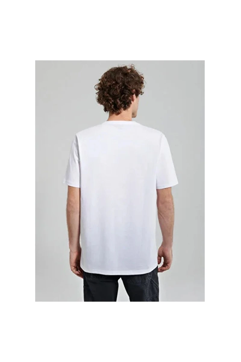 Mens T-shirt - White Black - Miav