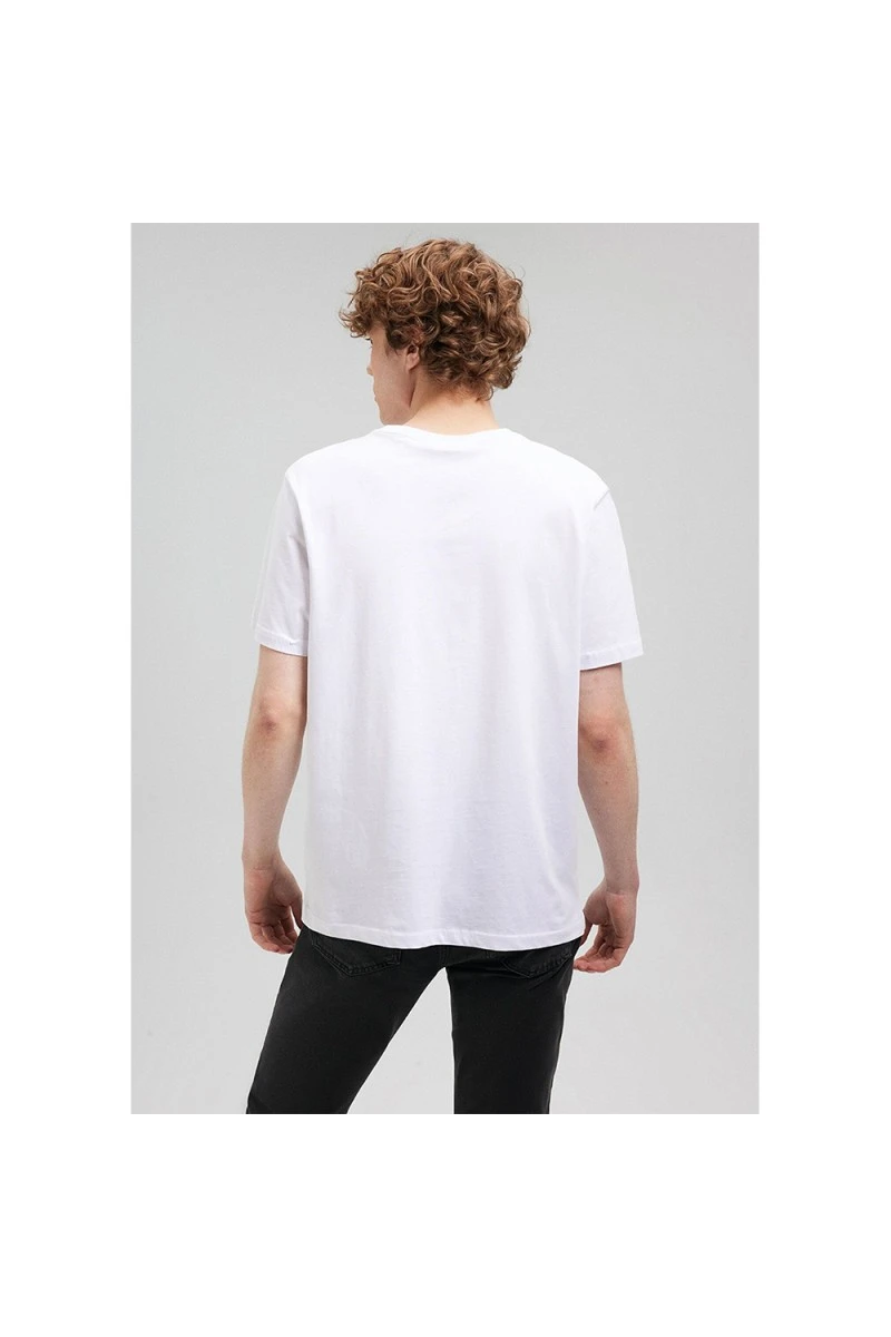 Mens T-shirt - White Red - Miav