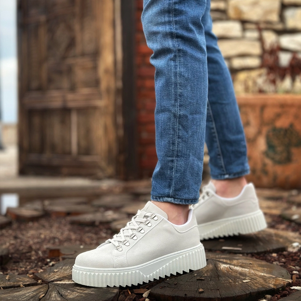 Mens Sneakers - Gray Suede - 505