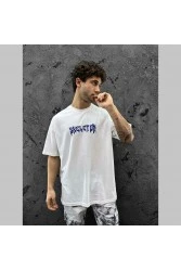 Mens Oversized T-shirt - White - Skeleton