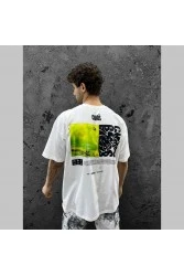 Mens Oversized T-shirt - White - Chaos