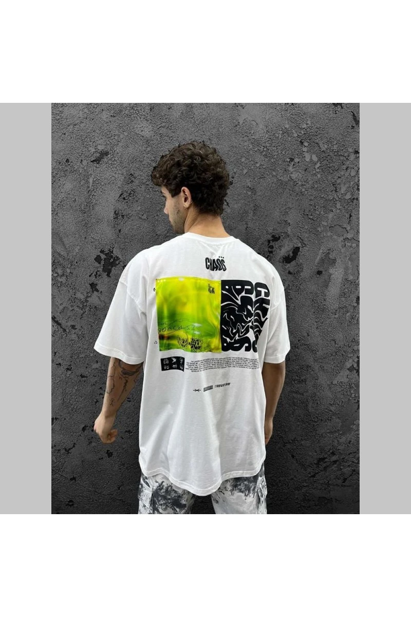 Mens Oversized T-shirt - White - Chaos