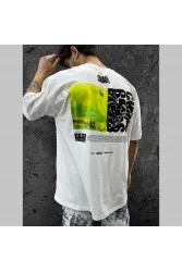 Mens Oversized T-shirt - White - Chaos