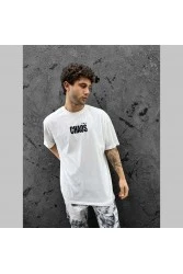 Mens Oversized T-shirt - White - Chaos