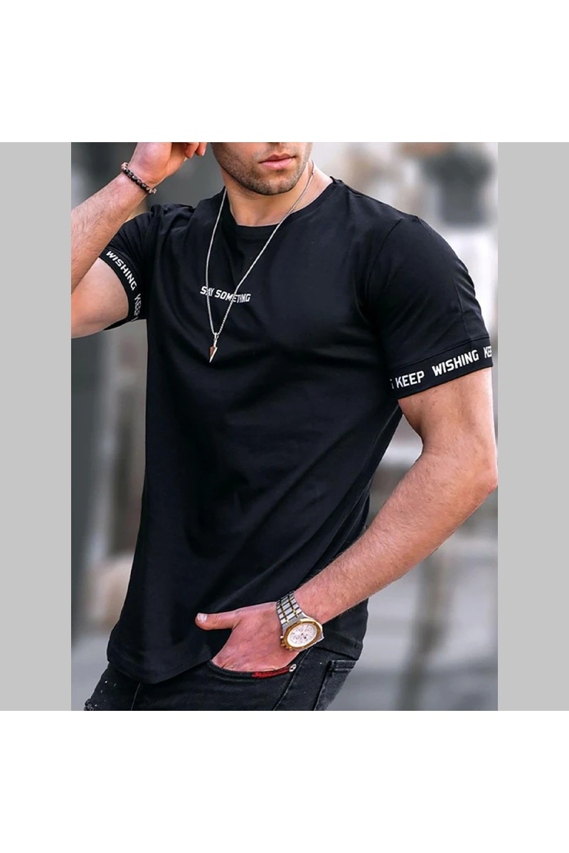 Mens T-shirt - Black - 4461