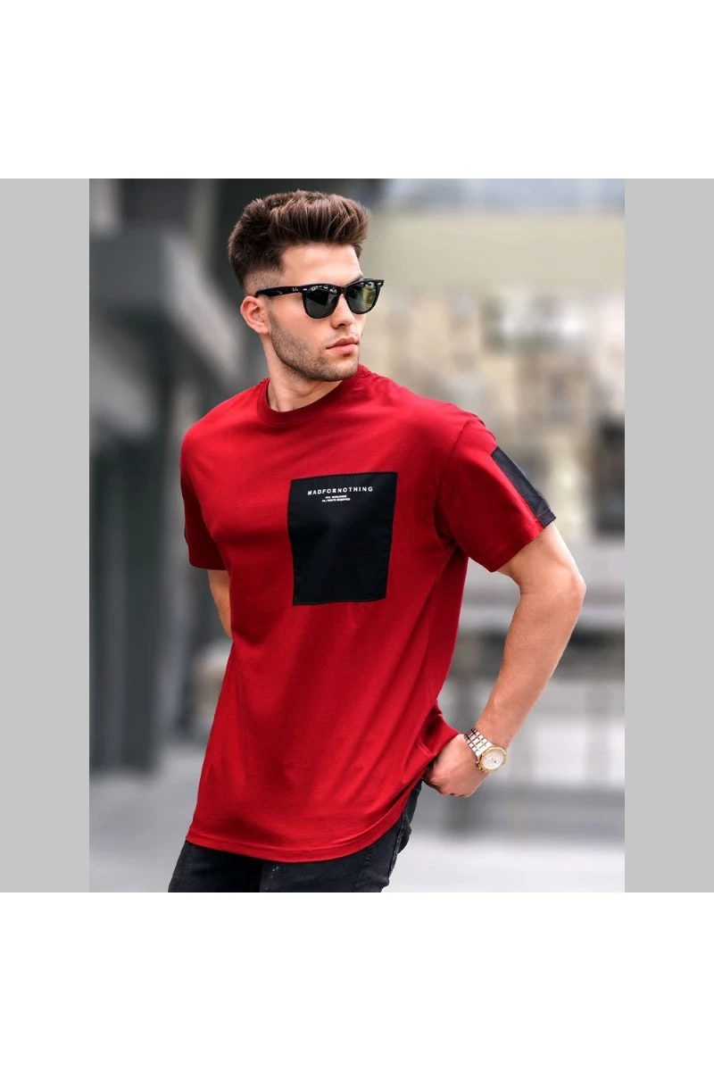 Mens T-shirt - Claret Red - 5832