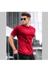Mens T-shirt - Claret Red - 5849