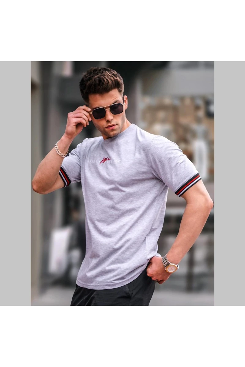 Mens T-shirt - Gray - 5849