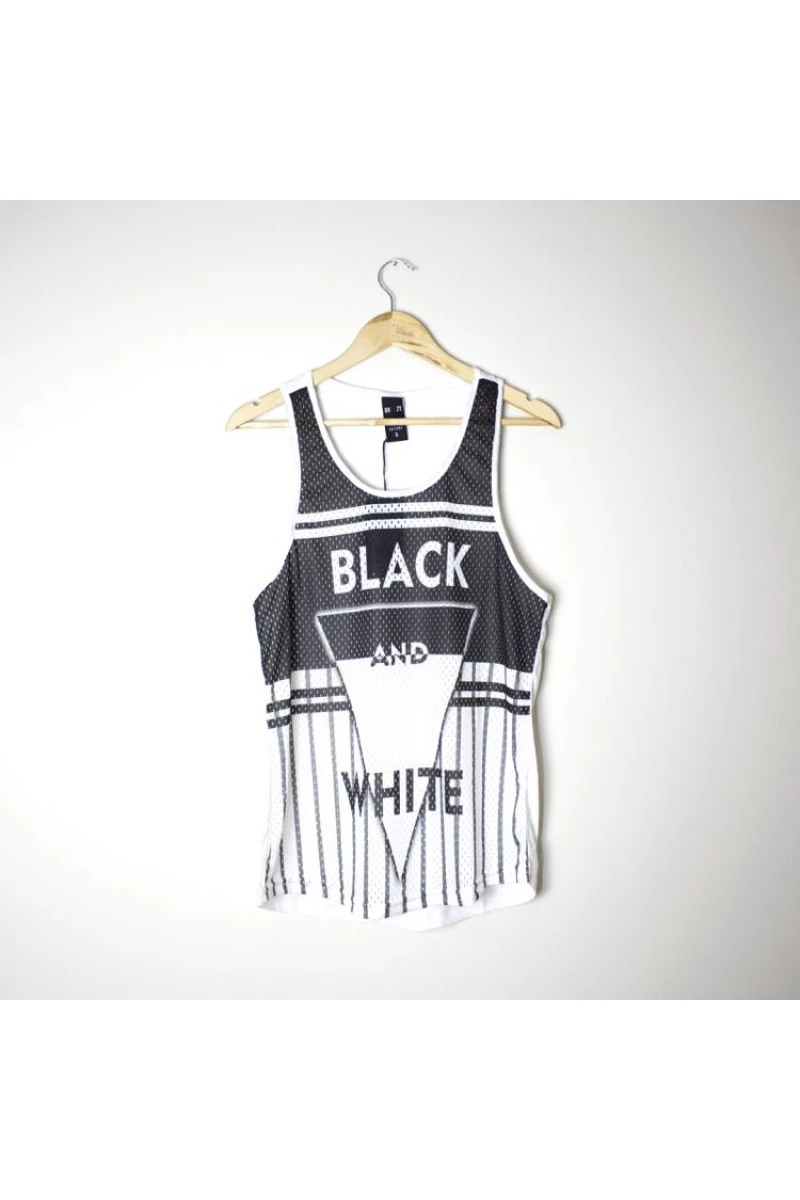 Men's Vest Tops  - Black & White
