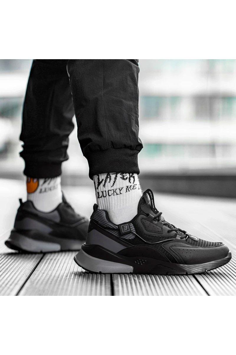 Mens Sneakers - Black Gray- DS3.1205