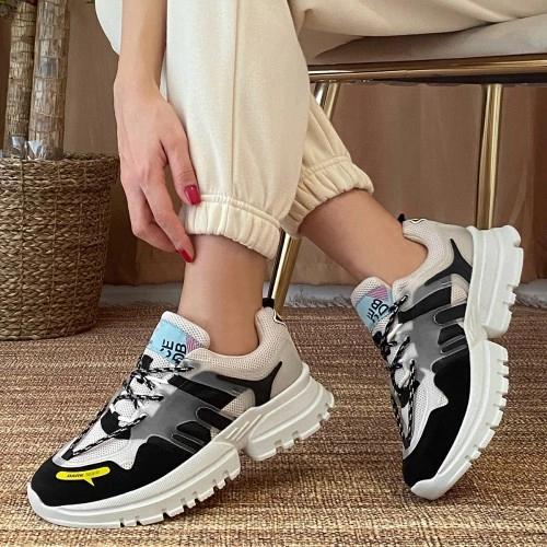 Women’s Sneakers - Beige Black - DS3.5154