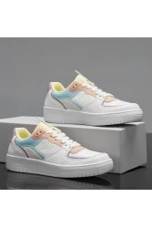 Women's Sneakers - White Yellow Blue - DS Alley