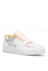 Women's Sneakers - White Yellow Blue - DS Alley
