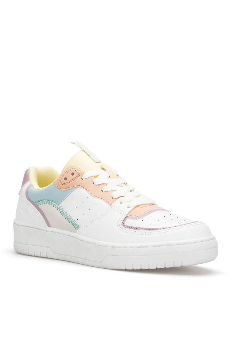 Women's Sneakers - White Yellow Blue - DS Alley